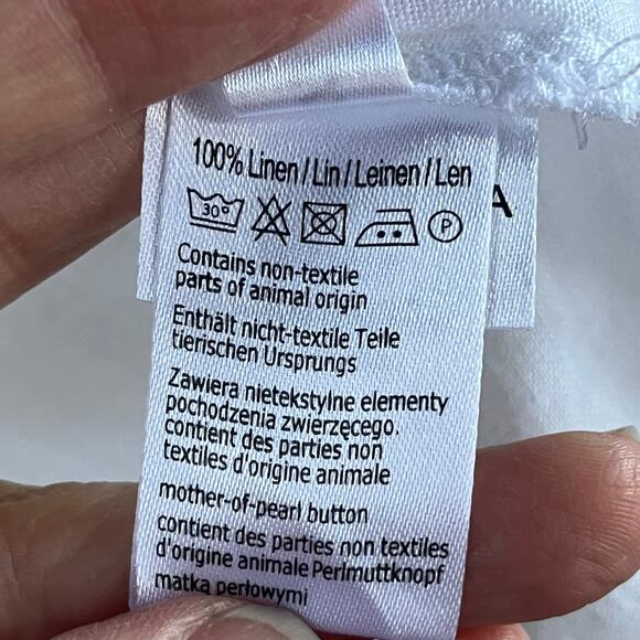 Malvin I Love Linen Women's White 100% Linen Blouse Size S - Picture 9 of 9